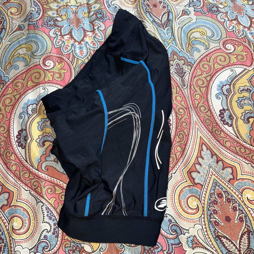 Performance Bicycle Womens Padded Cycling Shorts Black Blue Medium 109311